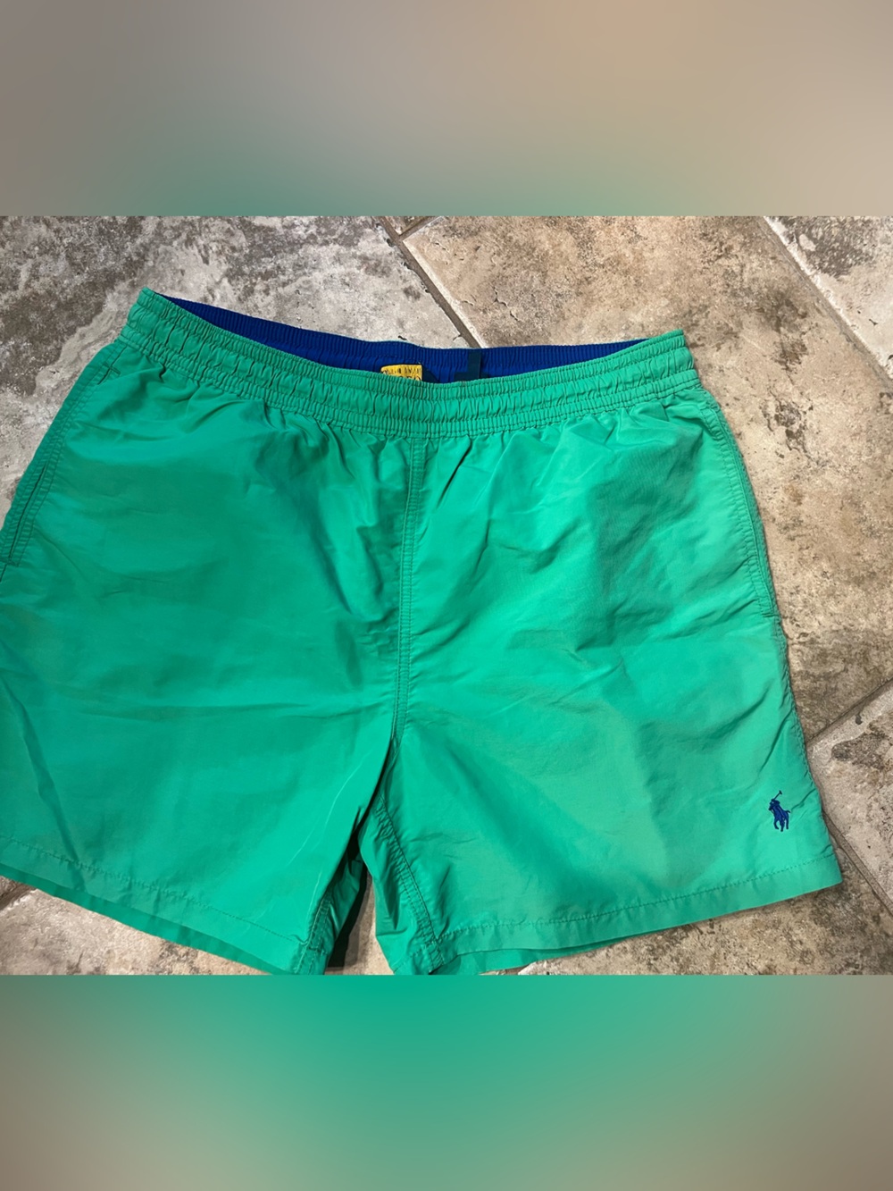 Polo by Ralph Lauren Men’s Green Swim Trunks-XL